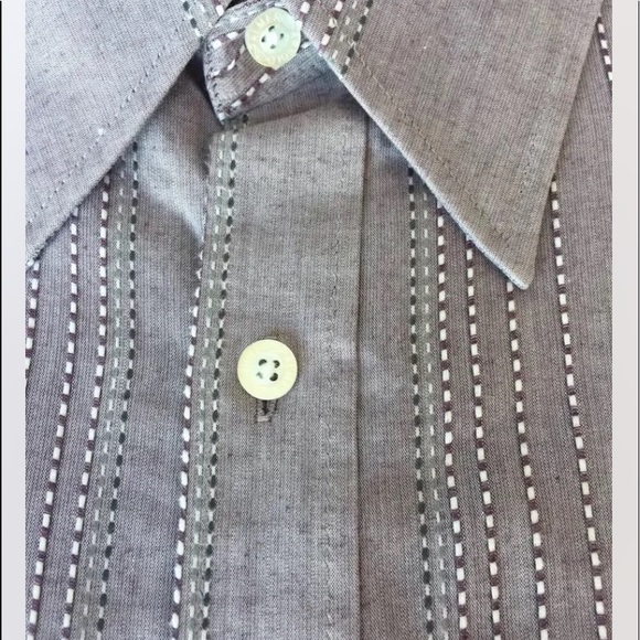 Jack Nicklaus Men Dress Shirt Shorts Sleeve Lavender Embroidered L - Picture 9 of 10